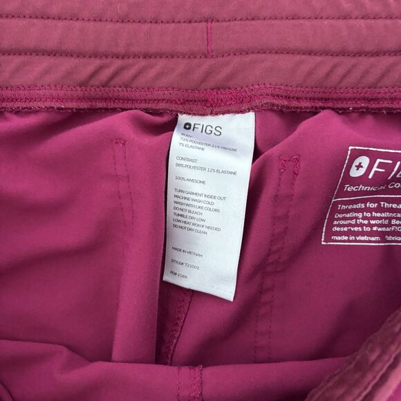 Figs Scrub Bottoms Womens Size Large Livingston Basic Pants Magenta Pink - Picture 4 of 6